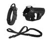 Tactical leash harness nylon large dog dog vest pet chest and back collar set