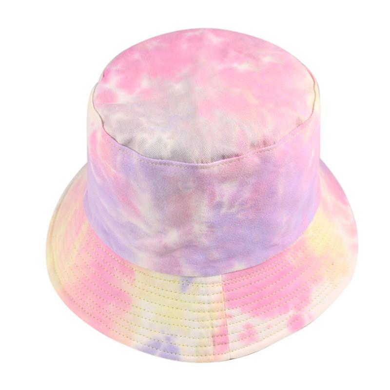 Fashionable Street Style Fisherman Hat With Ombre Tie-dye Pattern Reversible Design