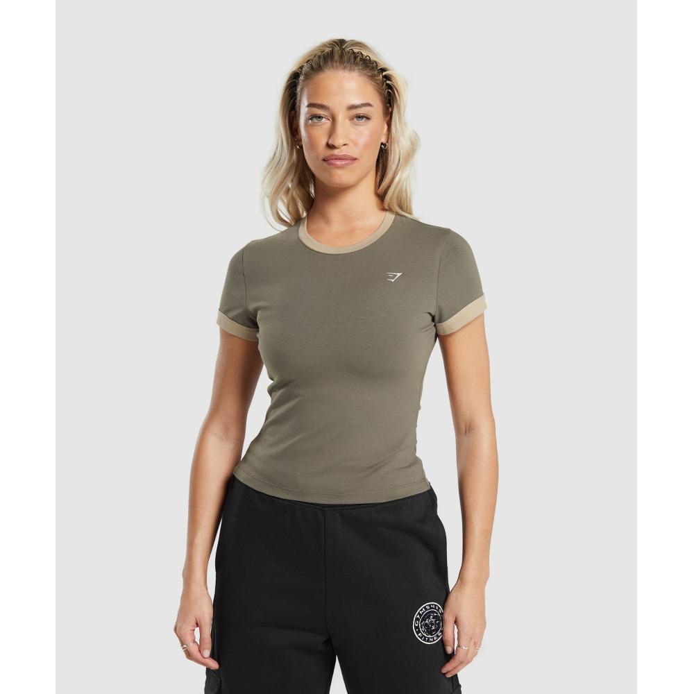 

Gymshark Футболка Lifting Baby Camo Brown Sand Brown B7A1U NB5M XXS