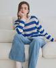 SLOWLOLLI Stripe Round-Neck Knit_4 Colors