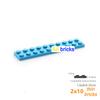 50PCS DIY Building Blocks Thin Figures Bricks 2x10 Dots Educational Creative Size Compatible With 3832 Plastic Toys for Children