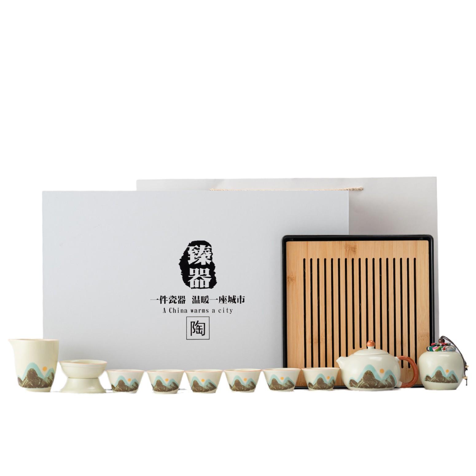 

Полный набор для заваривания чая, оптовая продажа чайного набора Aoyama в ретро-стиле, набор для чая кунг-фу