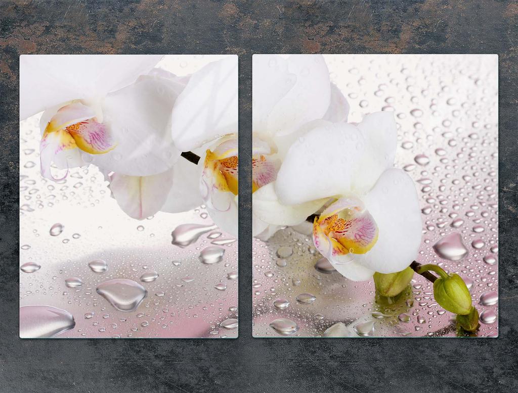 SZKLANA PŁYTA OCHRONNA NA KUCHENKĘ 85x52 ORCHIDEA