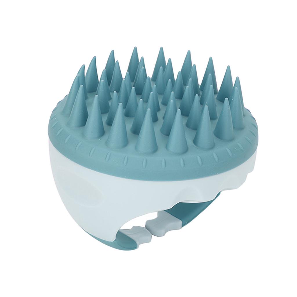 Hair Massager Soft Silicone Waterproof Manual Hair Massage Scalp Cleaning Anti Dandruff Shampoo Brush Green