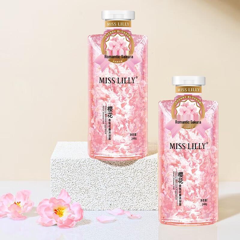 Miss Lilly Cherry Blossom Petal Shower Gel - 3 x 248g