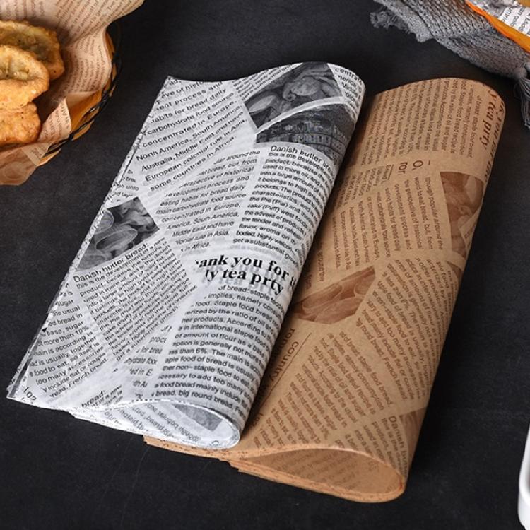 100Pcs Wrapping Paper Bread Sandwich Burger-Fish Chip Fries Food Oil Proof Paper