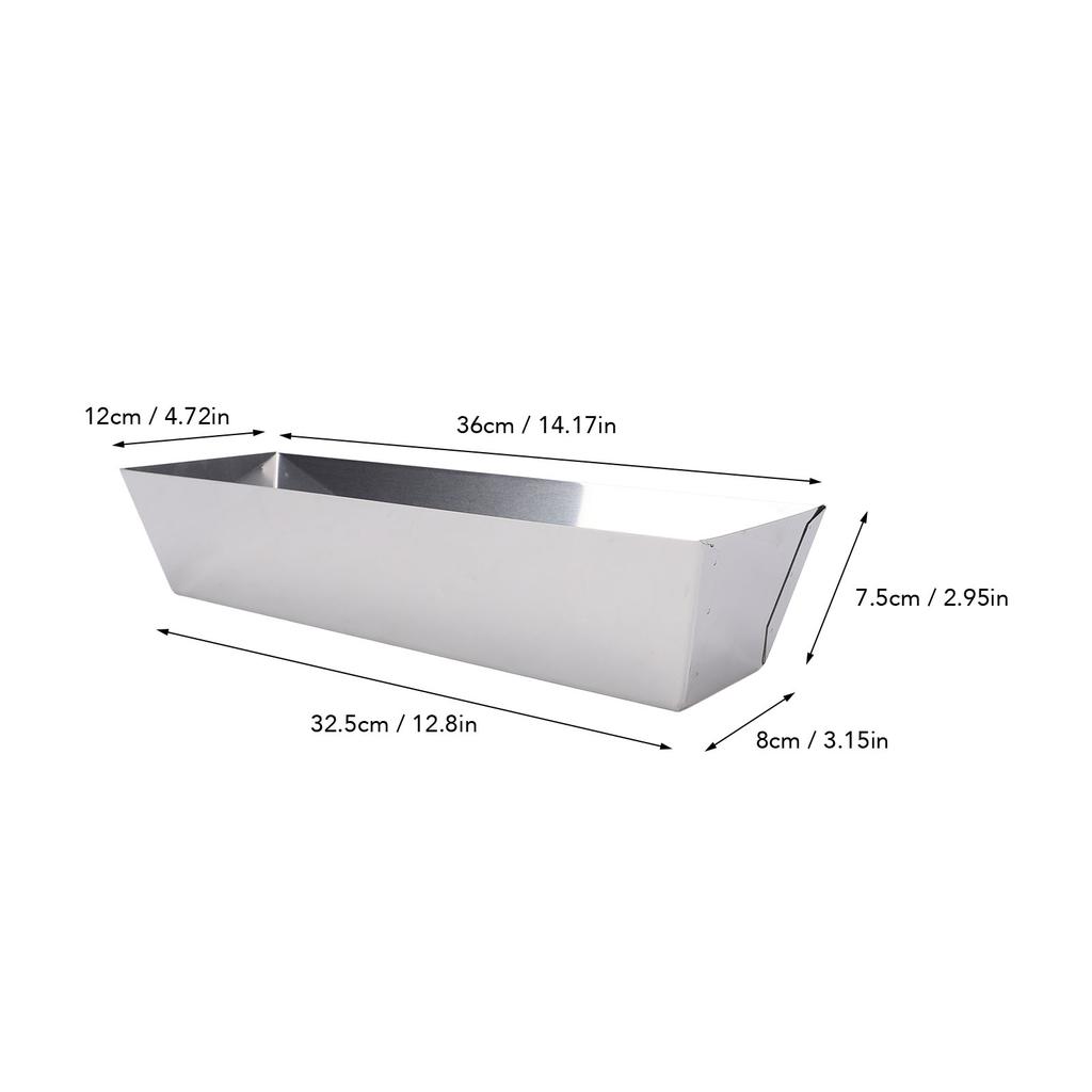 Mud Pan 14 Inch Mud Pan 210 Stainless Steel High Strength Smoothly Tool Tray Bucket for Cement Mortar Putty Paint Mixing