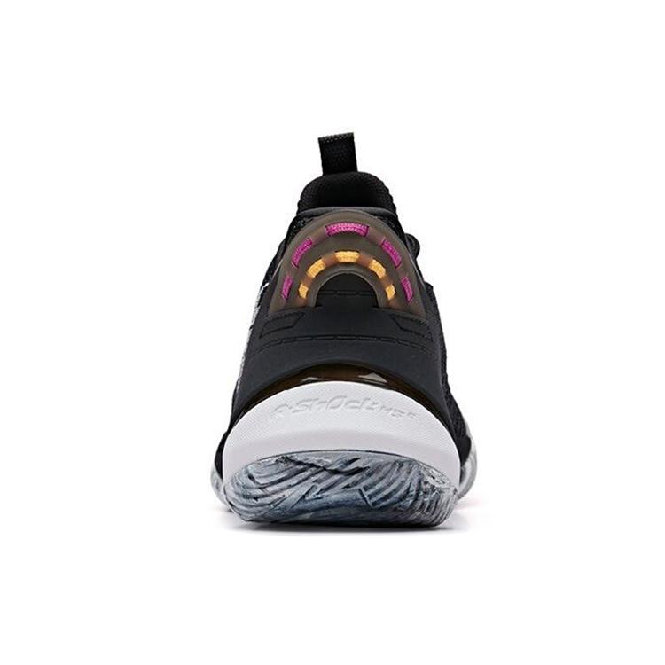 New Anta 3.0 Cushioning Slip Resistant Low Top Basketball Shoes Men's Black White 11931608-2