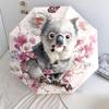 Fantasia koala rosa, ombrello pieghevole automatico, design portatile e pieghevole, 8 stecche, un regalo di Natale o di compleanno.