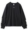 Milkfed Casual Ribbon Long Sleeve Black Women's Top,