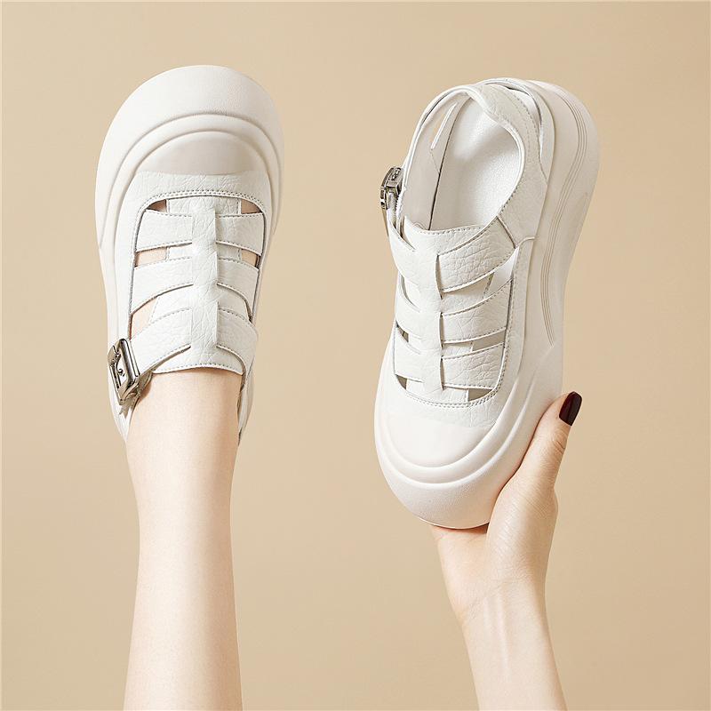

Women s shoes are-like toe sandals, women s summer wear, hollow board shoes, breathable and hole-hole cool sandals, and thick soles are versatile 40