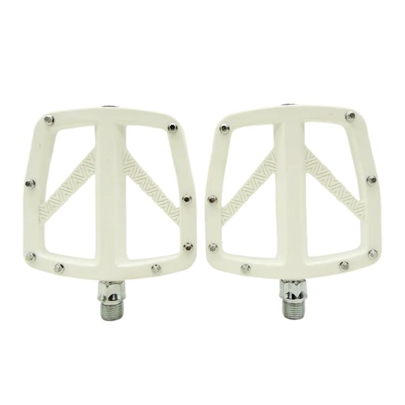 1pair Nylons Mountain Bike Pedals Light weight Sealed Bearing Bicycles Pedals for Mountain and Road Cycling белый