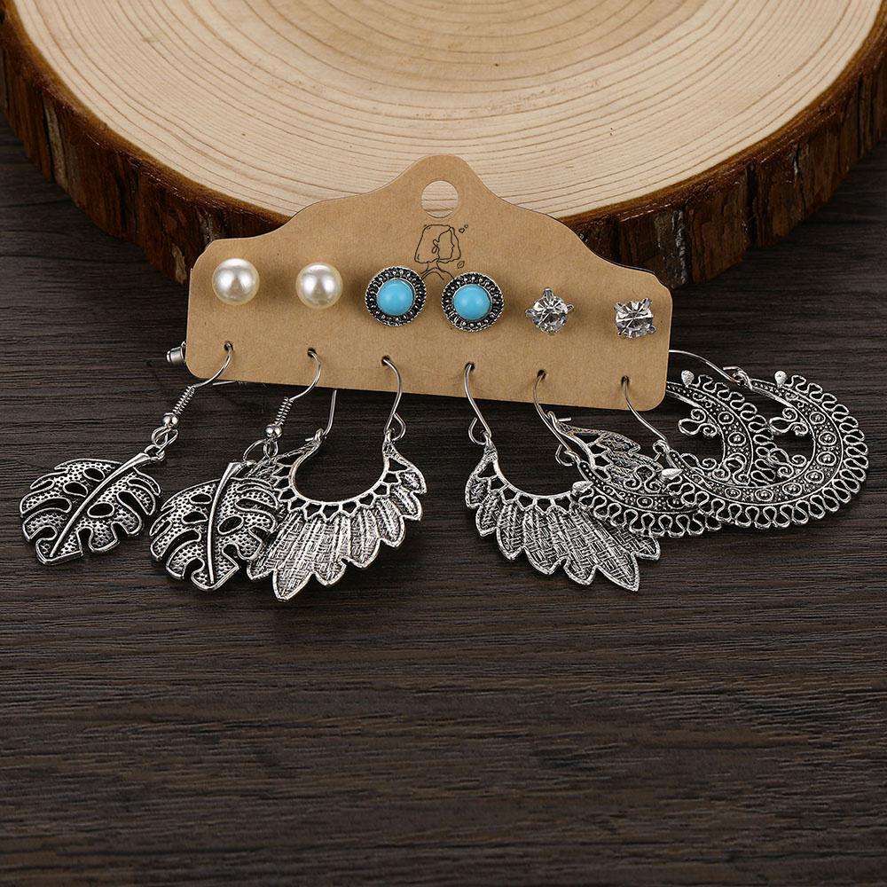 Amberta Set Di 3 Orecchini Minimal In Argento 925 - Cerchio Con Zirconi, Sfera E Cerchio Medio - Regalo In Confezione Elegante - 2