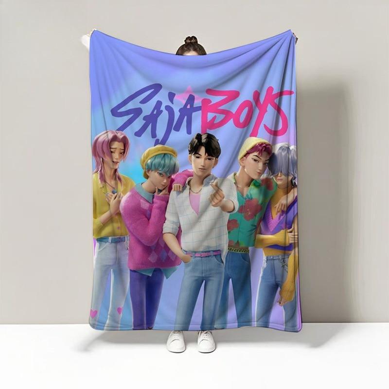 Sajaboys Kpop Printing Blanket for Home Fleece Plush Hunters Flannel Blankets