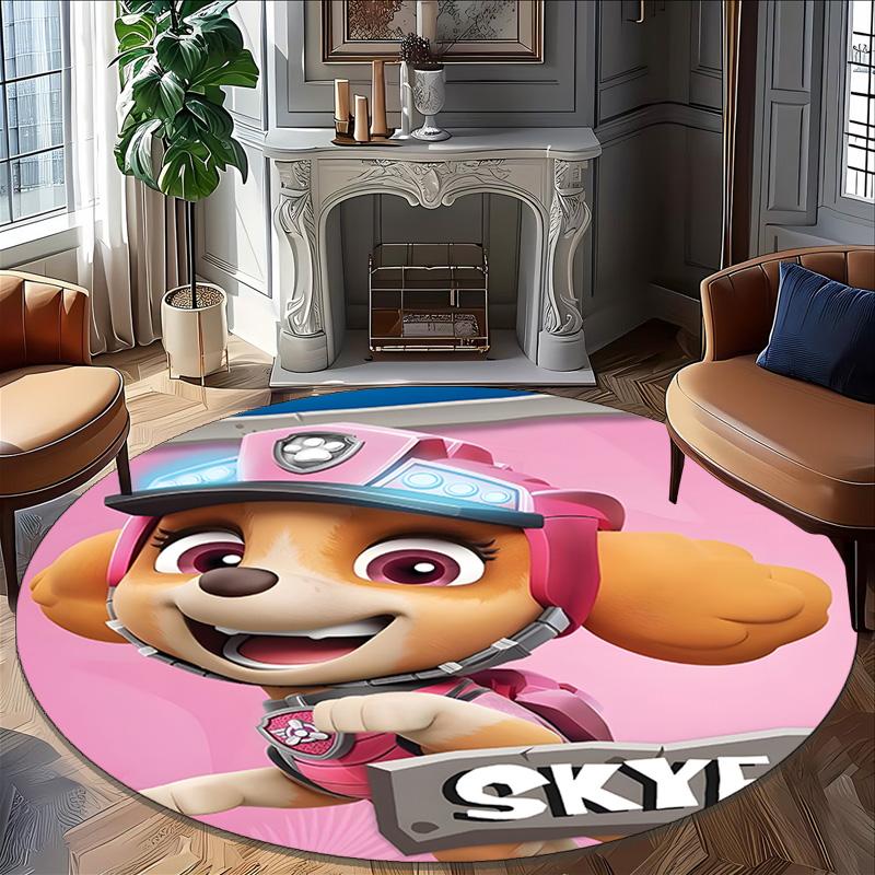 1pc Paw23 Carpet, Round Rug, Comfortable, Suitable for Entryways, Living Rooms, Office, And Bedrooms, Christmas Decoration