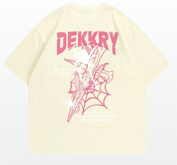 

American high street ins spider print short-sleeved t-shirt men s and women s summer loose casual student crew neck cotton top tide 3XL