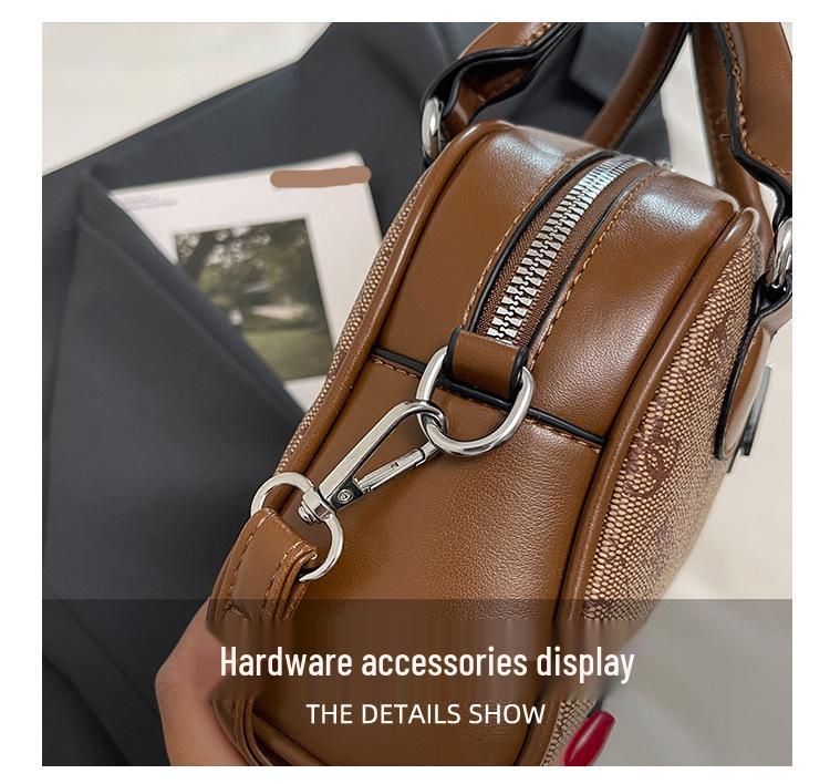 Women's 2025 Cross-border Printed Bowling Bag: European & American Style Versatile Crossbody Handbag