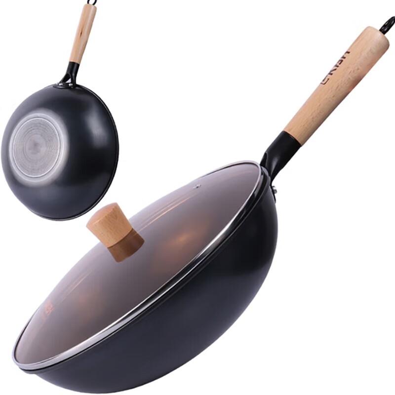 Kangbach 32cm Traditional Non-Coated Iron Wok