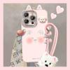 Puppy Doll Lanyard for Apple 17 Cute Mobile Phone Case Iphone15promax Feather Yarn 16 New 13 Women