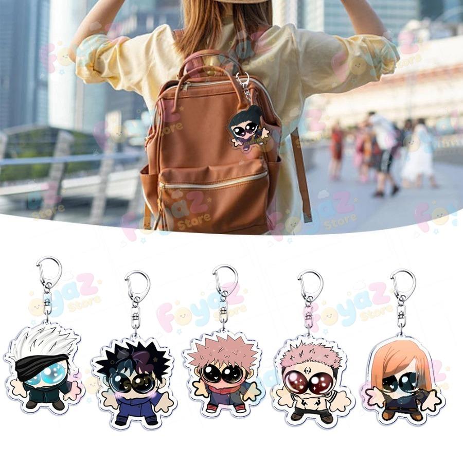 Cute Anime Chibi Keychain Accessories Bag Charms Manga Ryomen Cartoon Sukuna Keyrings Jewelry Fans Freinds Gift