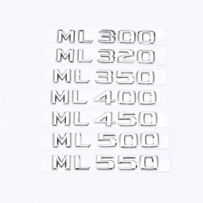 ABS Schwarz Chrom Auto Buchstaben Kofferraum Emblem Abzeichen Für Mercedes Benz ML250 ML270 ML300 ML320 ML 350 500 Logo Aufkleber Zubehör VN9
