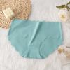 Women Seamless Solid Color Thin Breathable Quick Dry Low Waist Panties With Cotton Crotch
