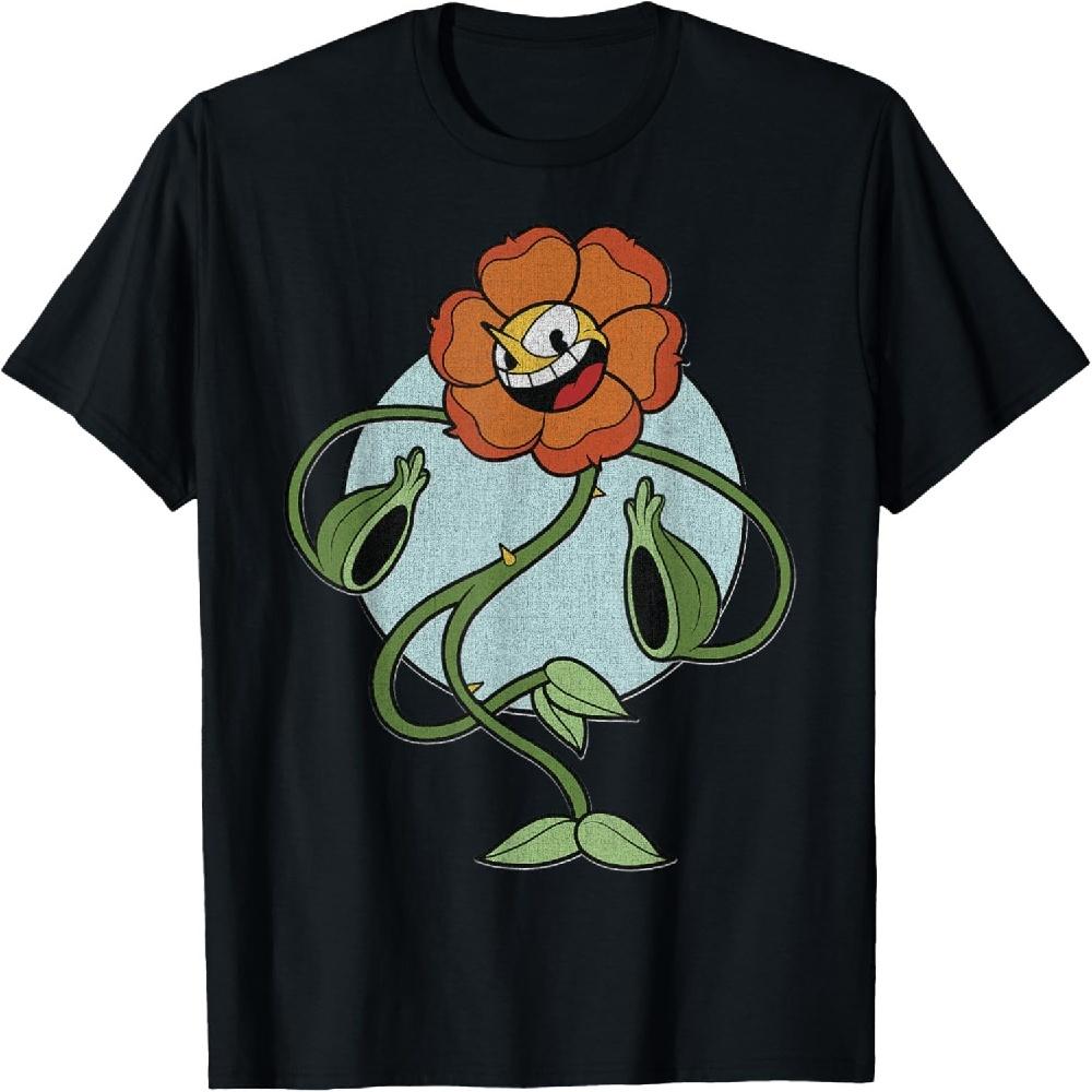 Cuphead Cagney Flower Pose T-Shirt XXXXXL чёрный