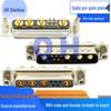 High Current 9W4 Mixed Load Male Female D-SUB Connector, 5+4 Pin, Straight Through, Rivet Spear, Solder Board Type
