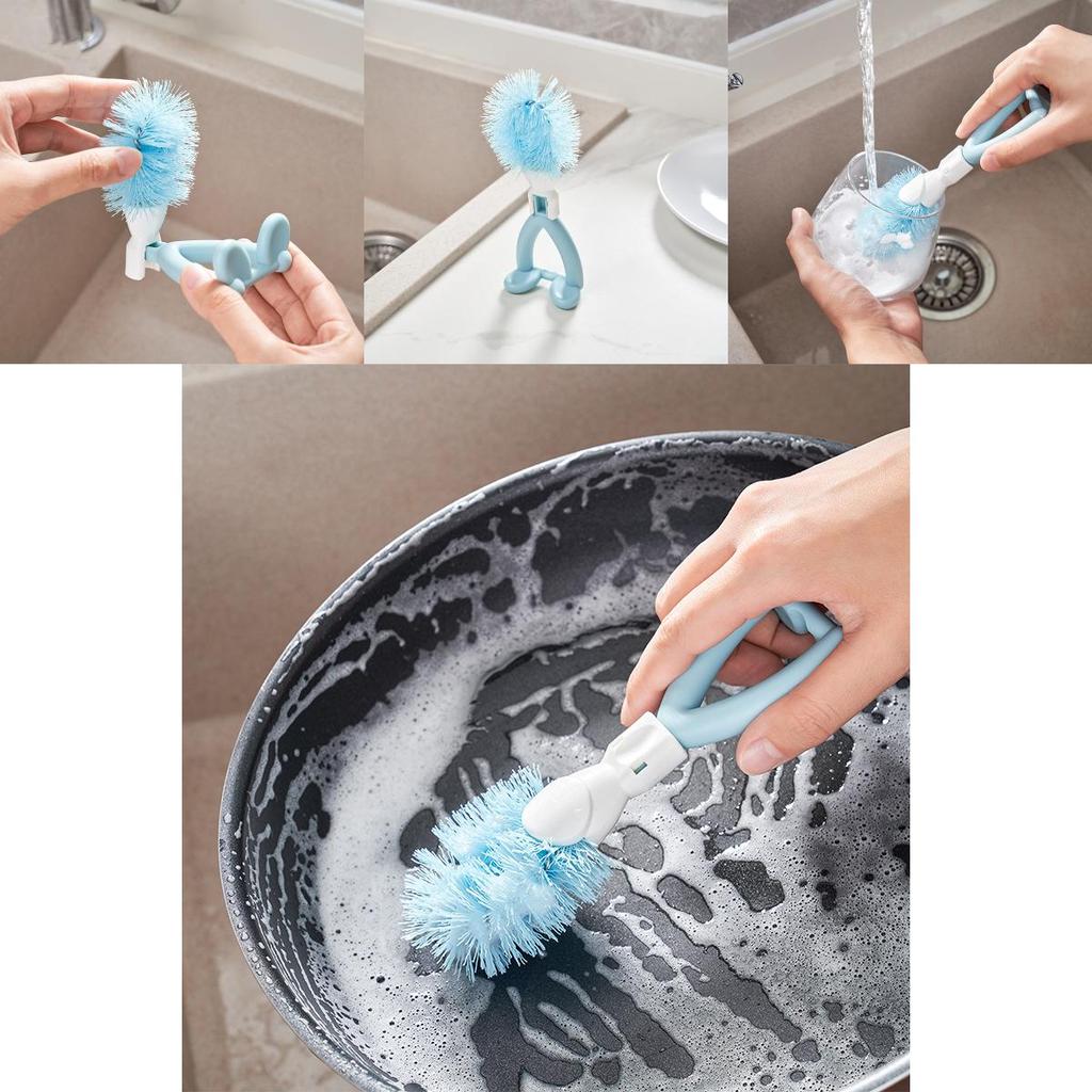 Kitchen Cleaning Brush With Plastic Material For Pots And Dishware