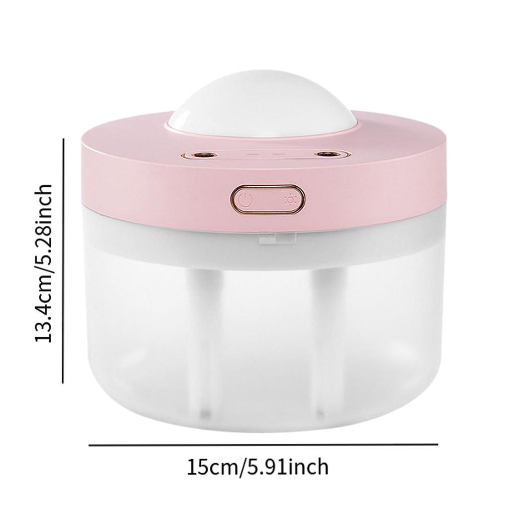 Umidificator de aer cu lampă de noapte LED Decor Multifuncțional Zgomot redus Umidificator personal pentru camera copilului, birou, dormitor, yoga, acasă