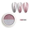 Nail Art Two-Color Solid Powder: Gold & Silver Super Shiny Titanium Glow