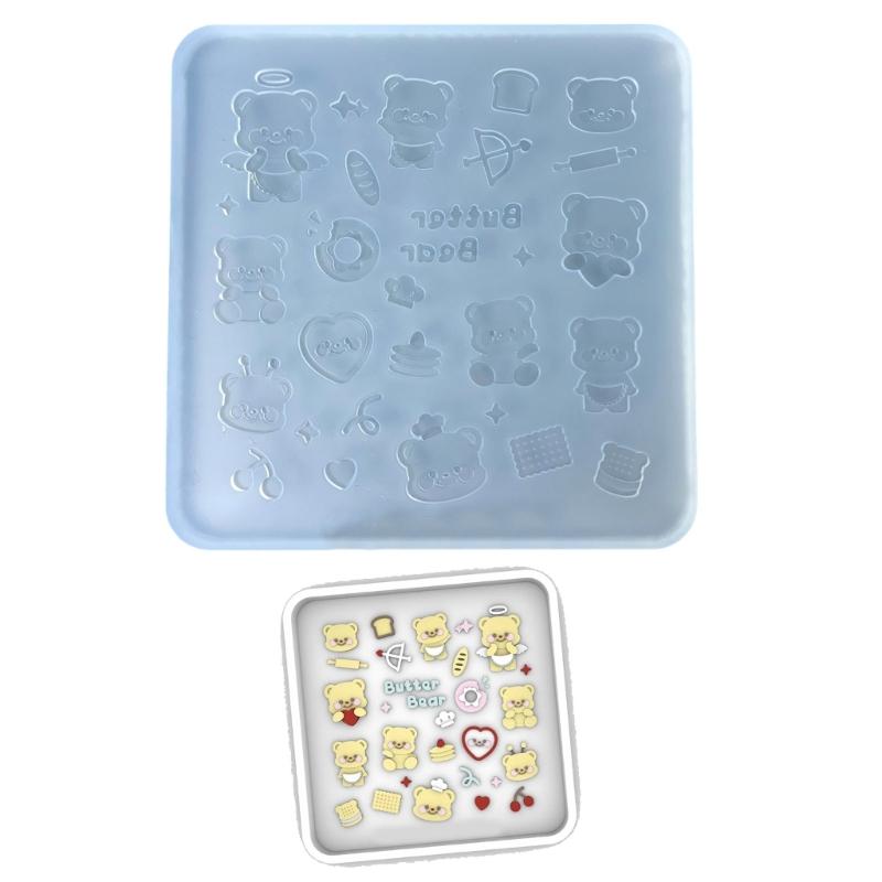

3D Lovely Bear Flexible Silicone Mould for Crafting Supplies Unique Designs Resin And Gypsum Decorations Daily Use 1