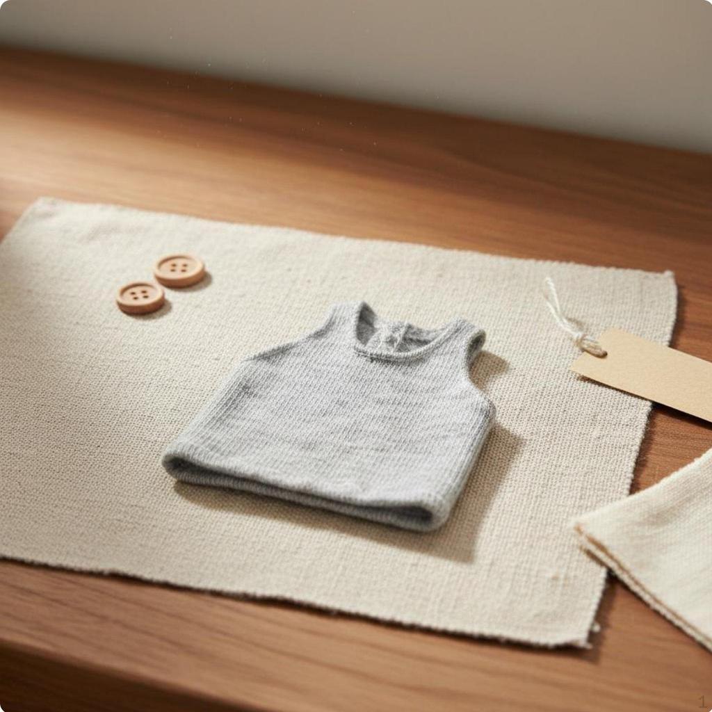 1/12 Scale Doll Vest Loose Fit 6 Inch Figure Tank Top Base Layer Miniature Sleeveless Shirt for