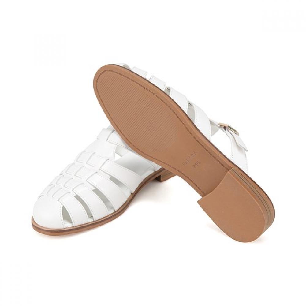 Barbara Leather Fisherman Detail Semi Dress Mule 2cm 3 Colors Bbj181