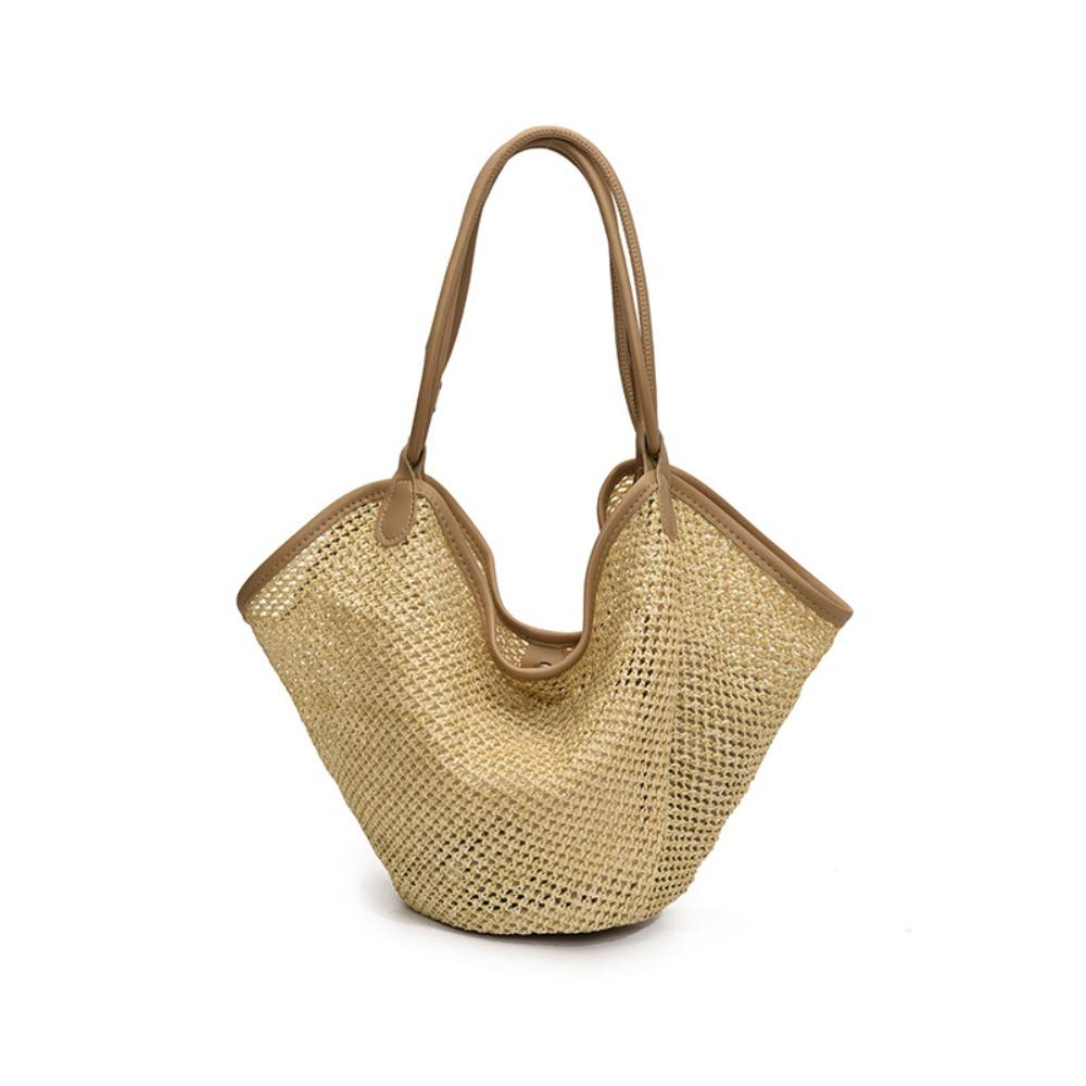 Hollow Out Bohemian Beach Bag Parent Shoulder Bag Hollow Shoulder Bag Straw Woven Bag  Streetwear