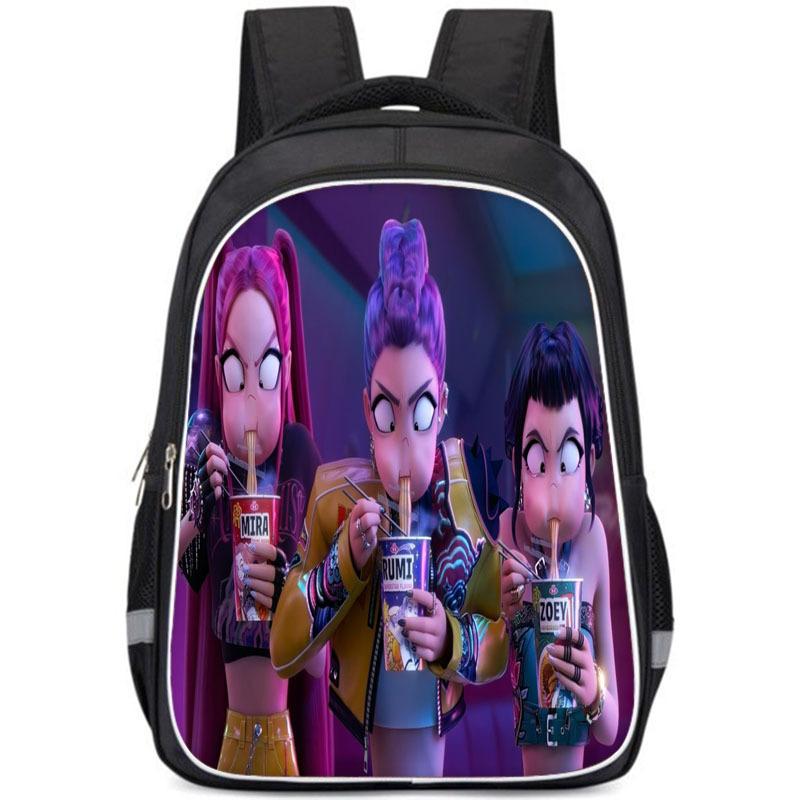 K-Pop Demon Hunters Backpack Children'S School Bag K-Pop Demon Hunters Large Capacity Backpack