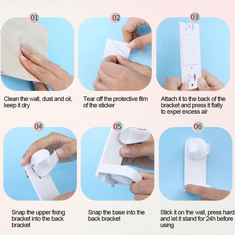 Traceless Toothbrush Holder Bath Wall-Mounted Electric Toothbrush Holders Adults Toothbrush Stand Hanger Bathroom Accessories