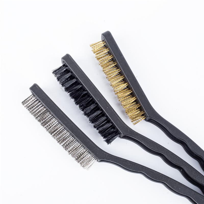 9-Inch Industrial Steel Wire Brush with Plastic Handle for Rust and Stain Removal