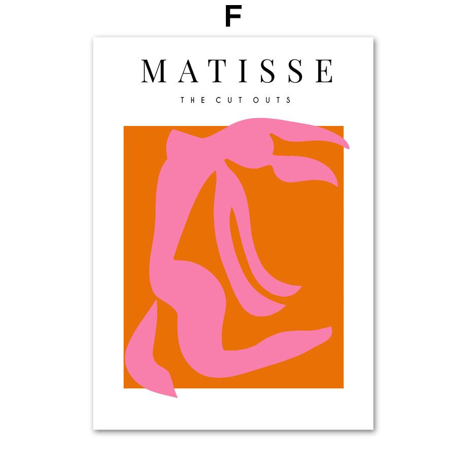 Pink Orange Matisse Flower Market Bauhaus Geometry Wall Art Canvas Painting Posters And Prints Pictures For Living Room Decor