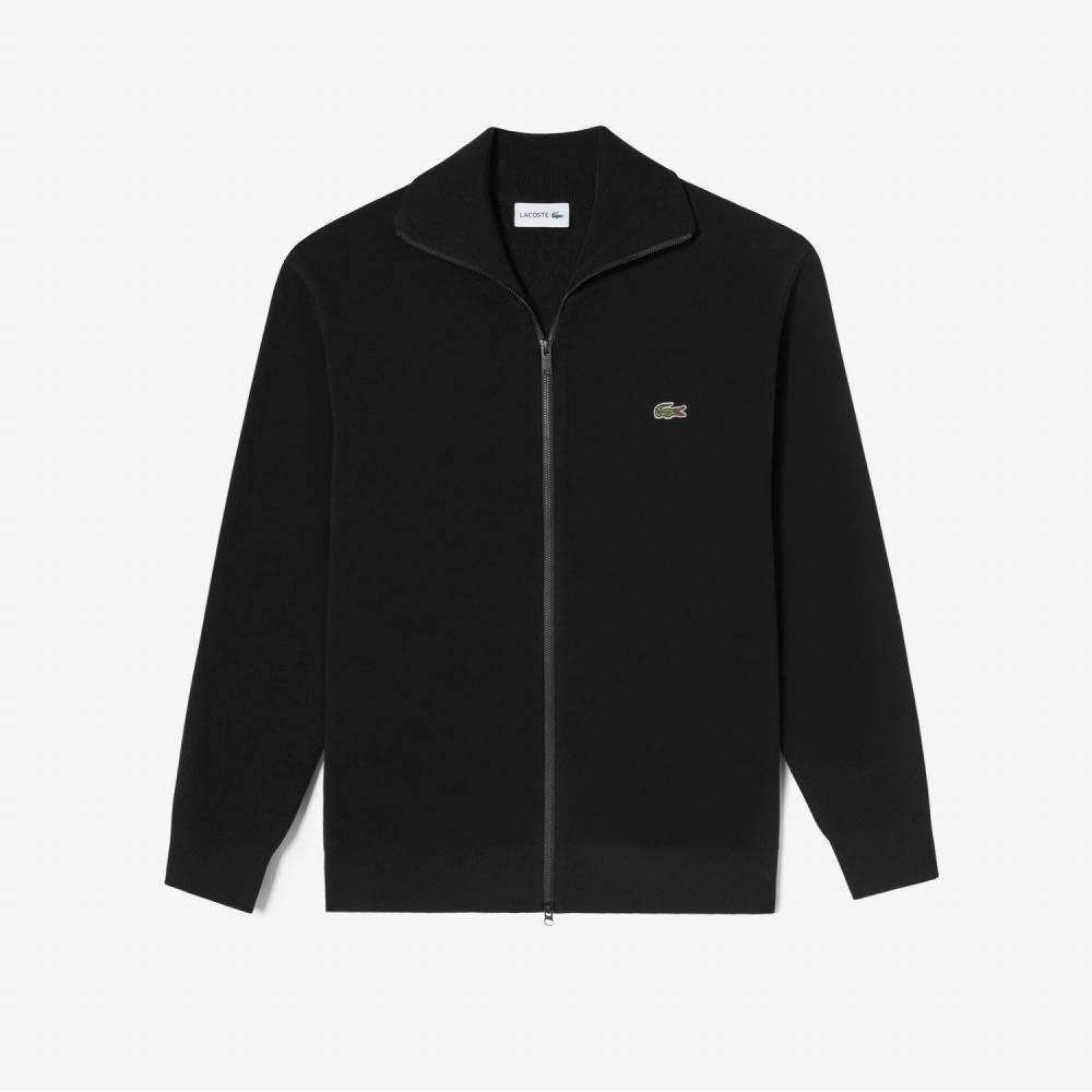 

LACOSTE Мужской Кардиган с Высокой Горловиной ZipUp Черный
