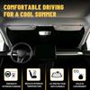 Pour Tesla Model 3 Model Y Pare-brise de voiture Housse pare-soleil Visière pare-soleil pour fenêtre avant Accessoires d'intérieur de voiture Protection UV