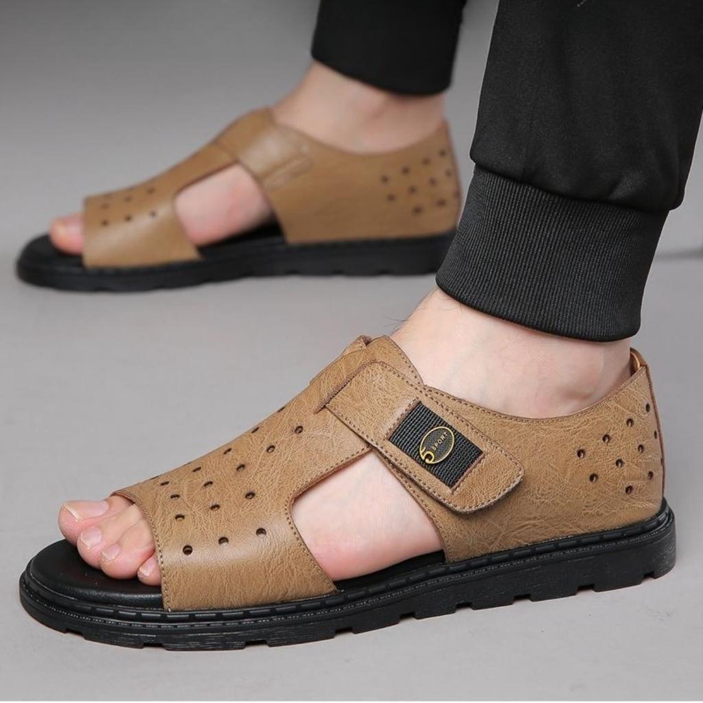 Sandals, Breathable, Men's, Beach Shoes, Soft Soles, Wear-resistant, Casual Shoes, Anti-skid, Roman Sandals