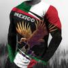 T-shirts à la mode avec drapeau mexicain, imprimé 3D, pour hommes et femmes, à manches longues, streetwear, surdimensionné, Harajuku, pour enfants