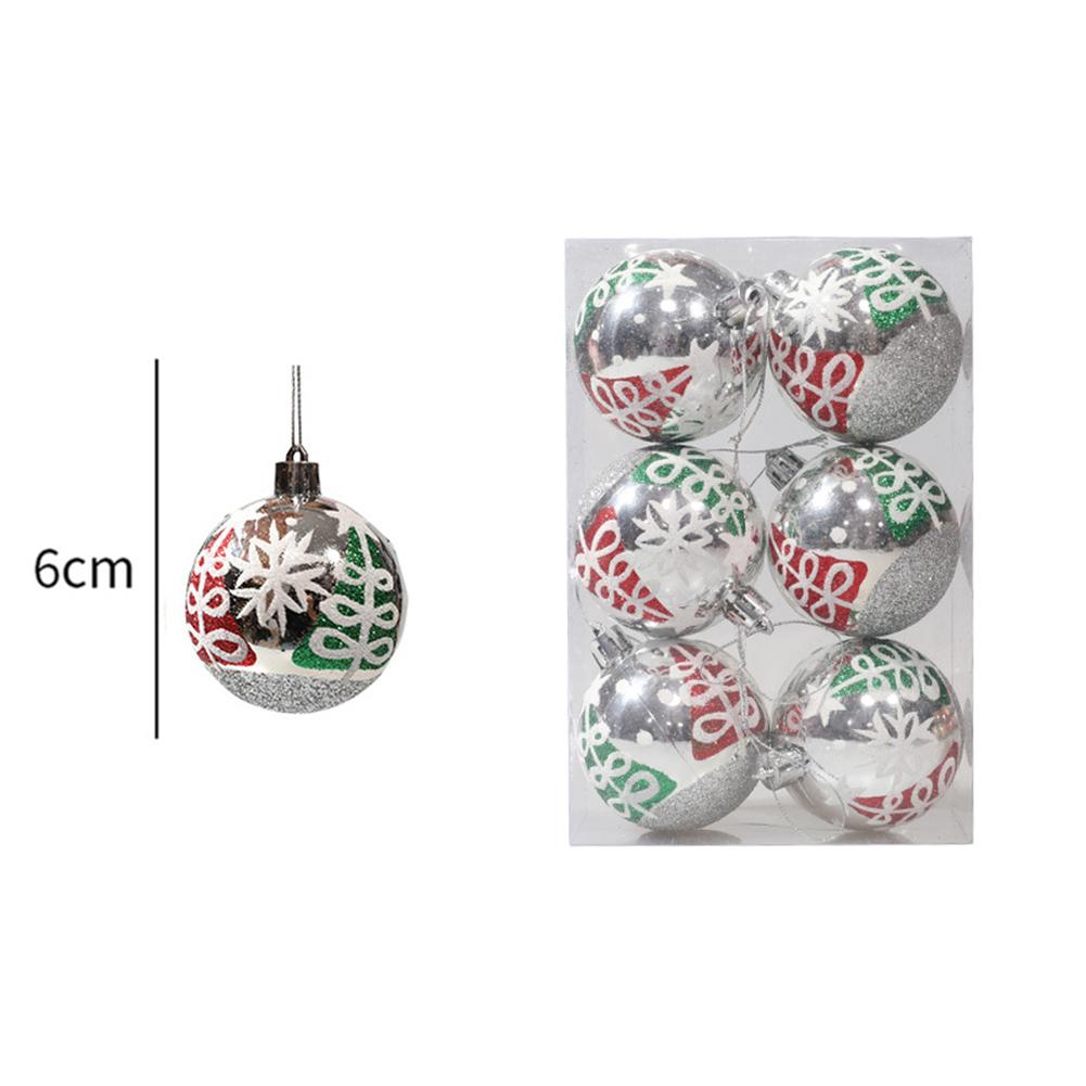 Weihnachtskugeln, 6 Stück 6 cm/ 2,36 Zoll Christbaumschmuck Bruchsicher Weihnachtskugeln Weihnachtsbaumkugeln Weihnachtsdeko für Zuhause