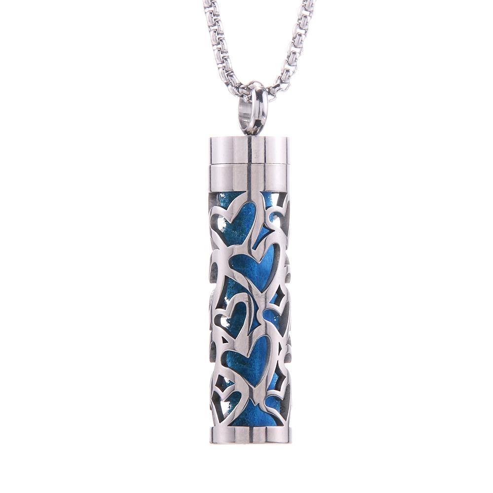 New Aromatherapy Jewelry Necklaces Essential Oil Diffuser Necklace Stainless Steel Open Locket Aroma Scent Perfume Necklace