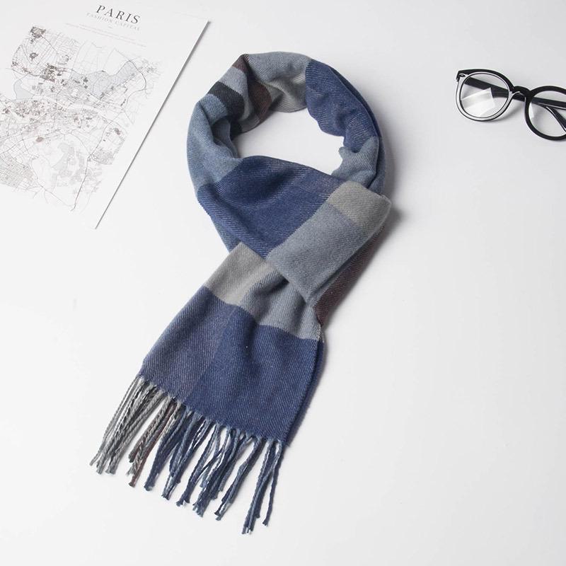 2024 Women's & Men's Beige Plaid Scarf - Versatile Japanese Style Winter Shawl