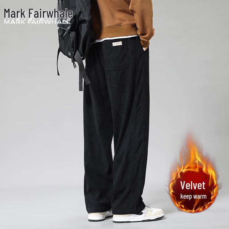 Mark Fairwhale Men's Corduroy Straight-Leg Casual Trousers