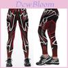 Sexy Yoga Pants With Flower Print For Women High Elastic Slim Fit Tights
