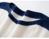 Women's Off-Shoulder Striped Cashmere Sweater - 2026 Autumn/Winter Collection: Simple, Stylish, and Warm.