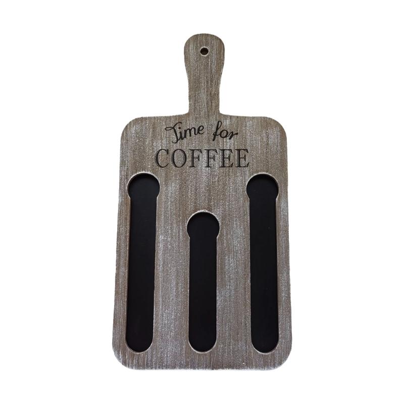 Rectangular Coffee Pods Holder with Handle Wall Mounted Single Serve Coffee Creamer Stand Espresso Storage Organiser